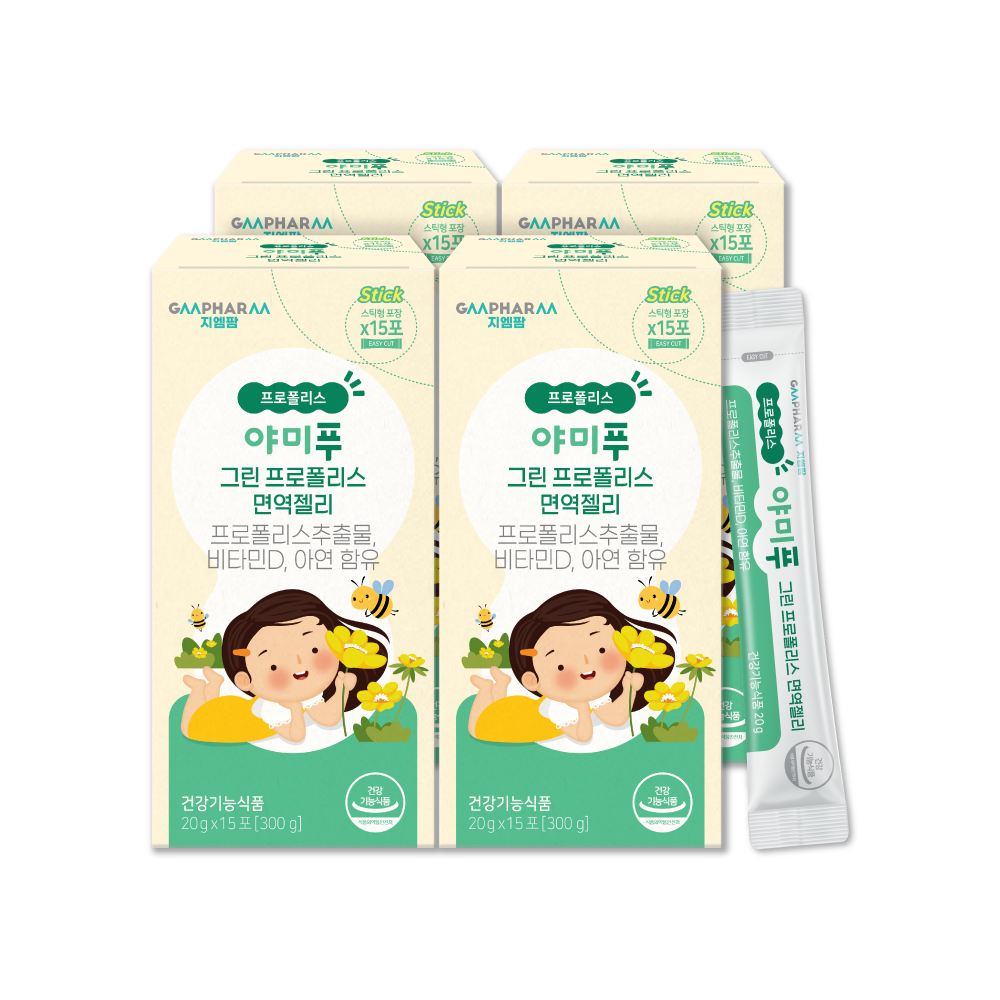 야미푸 그린 프로폴리스 면역젤리 4개 60일분