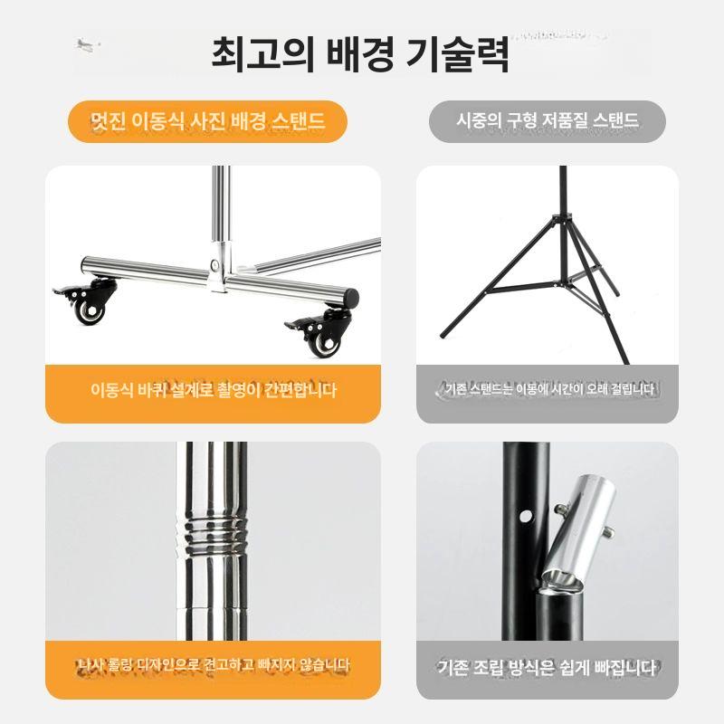 누끼보드 LED 배경장비 누끼판 촬영 스튜디 배경지 스테인리스 1.5x2M 클립4개포함 0x0m - 상세 이미지 5