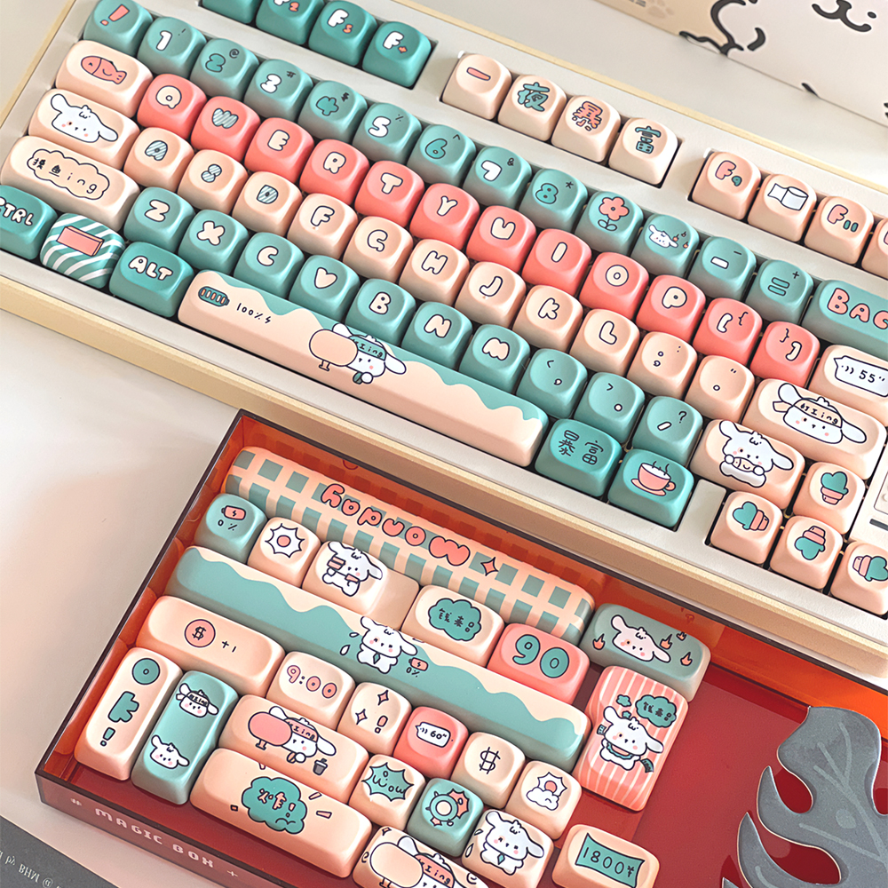 Soulcat PBT 기계식키보드 MOA 조약돌 예쁜 귀여운 염료승화 워킹퍼피 - 상세 이미지 2