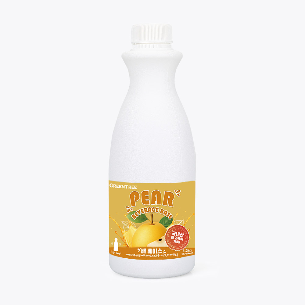 그린트리 배 베이스 1.2kg 에이드 스무디 카페용 - 상품 이미지