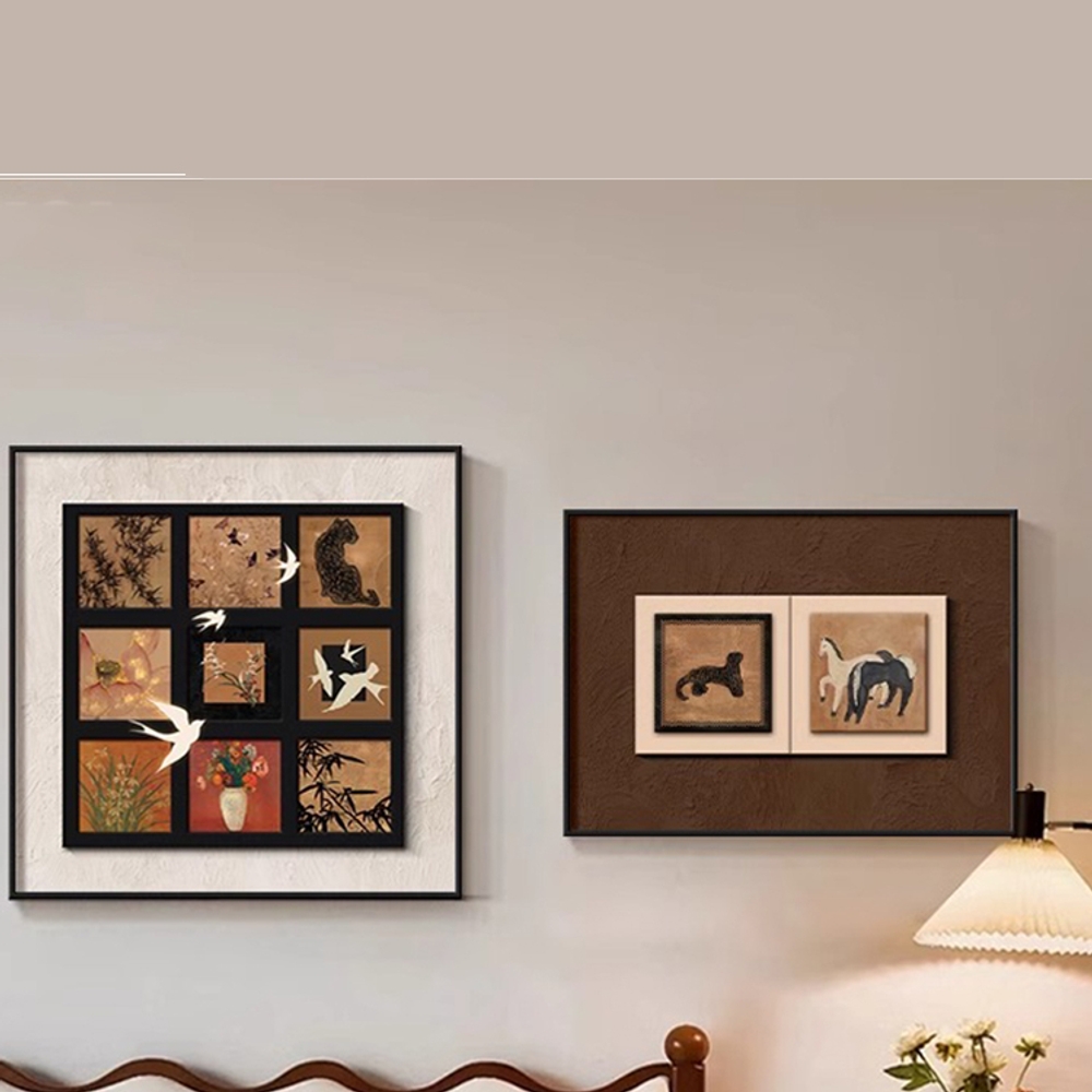 스타 앨범 거치 블랙 우드 결혼식 투명 프레임 웨딩 정사각형 30x40cm 알루미늄 합금 블랙 - 상세 이미지 4