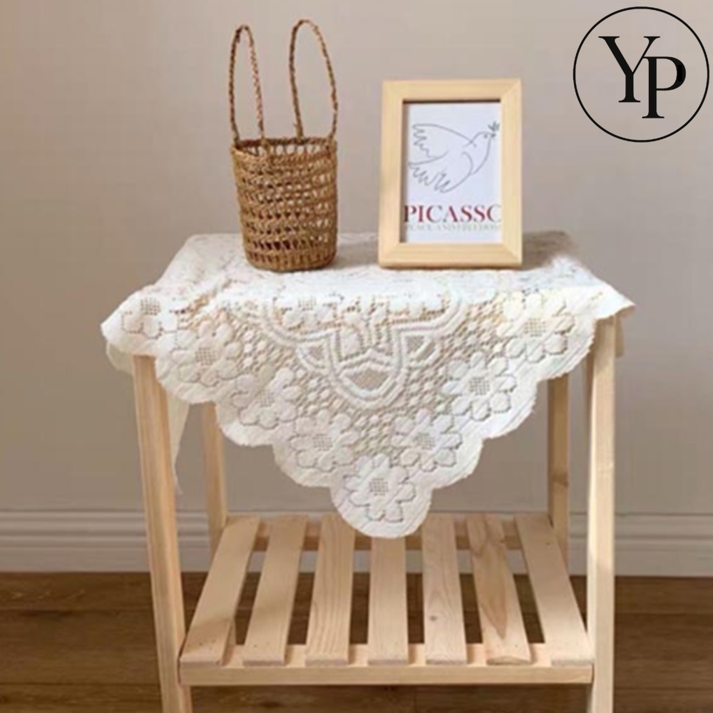 식탁 러너 테이블 레이스 자수 꽃 커버