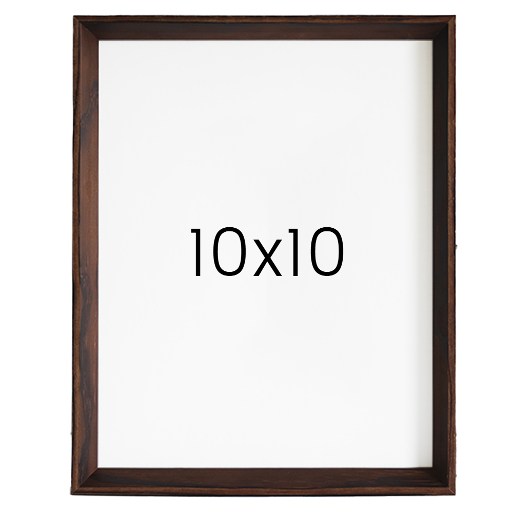 5mm트윈 원목액자 웨딩액자 그림 포스터 프레임 인테리어 10x10 254x254mm, 버닝 - 메인 이미지