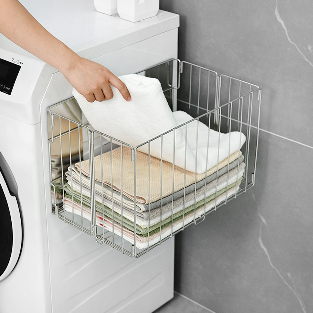 라슈에뜨 자석 접이식 빨래바구니 무타공 마그네틱 공중부양 세탁 바스켓
