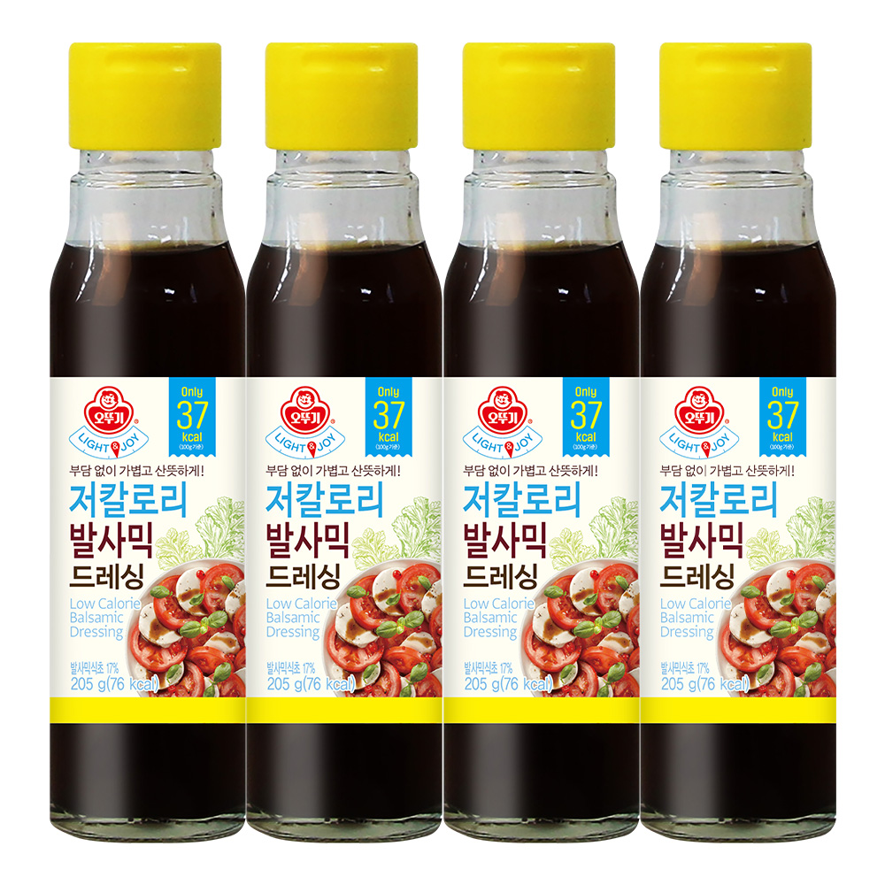 오뚜기 Light&Joy 발사믹 저칼로리드레싱 205ml, 4개 - 상품 이미지
