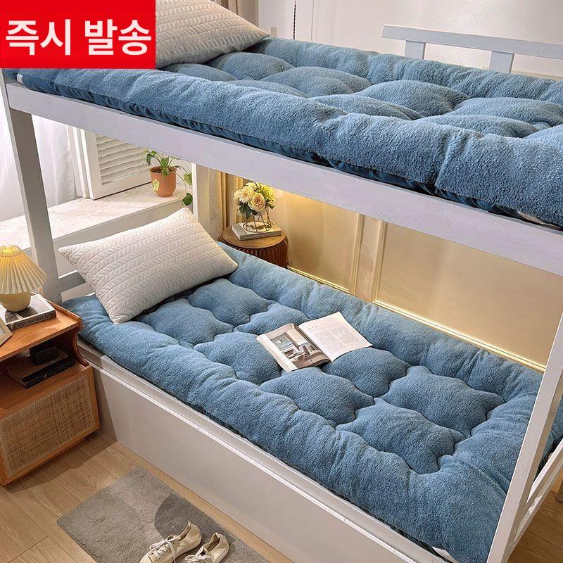 패밀리 양털 침대 워싱 침실 자녀방 거실 차박 기숙사 접이식 이불 바닥이불 라지킹 누빔 그레이 120x200cm - 상세 이미지 4