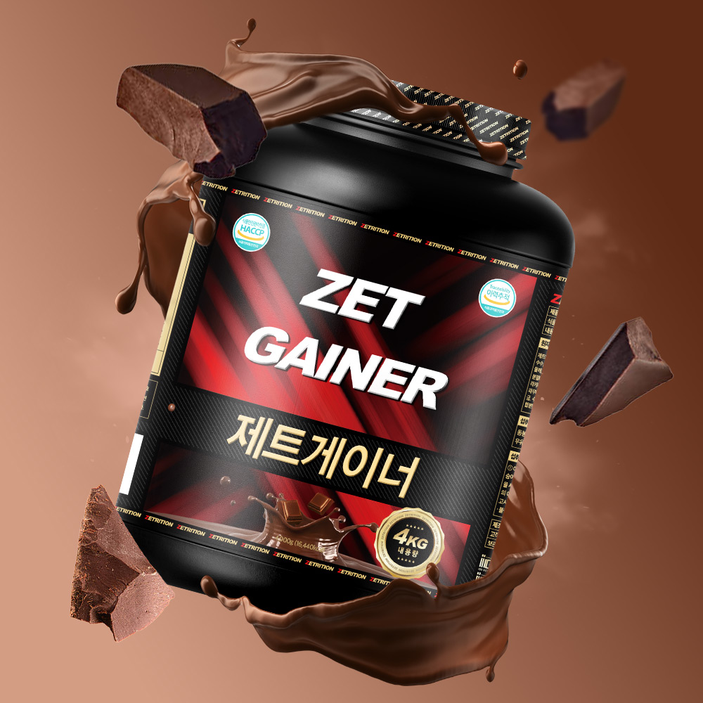 제트리션 제트게이너 4kg 초코 체중 근육 탄수화물 단백질 게이너 - 상세 이미지 2