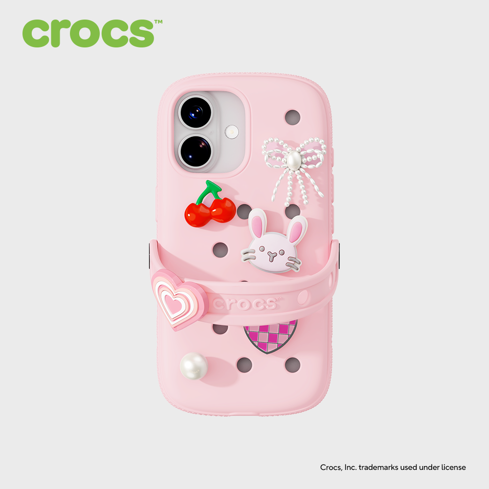 크록스 케이스 for iPhone 핑크 밀크, 아이폰16 - 메인 이미지