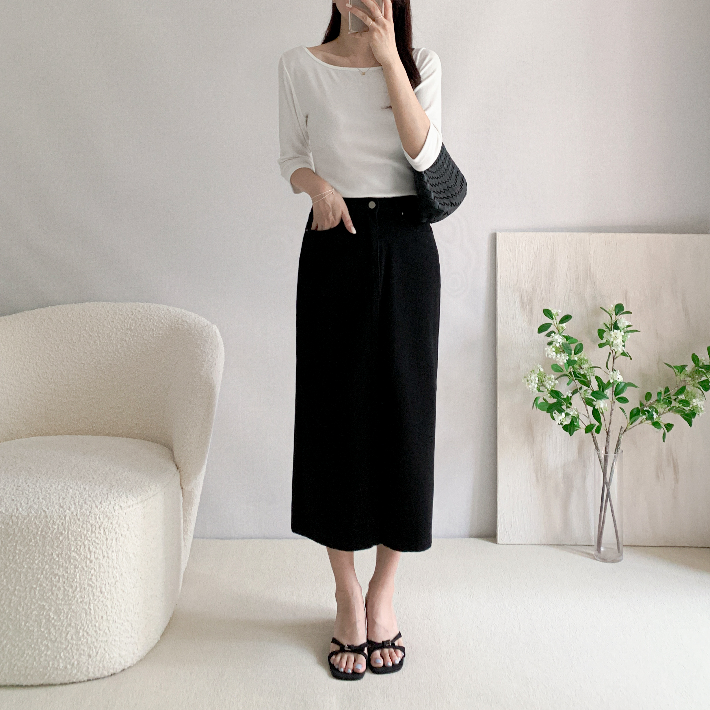 1+1 7부티셔츠 보트넥티셔츠 칠부티 이미지 2