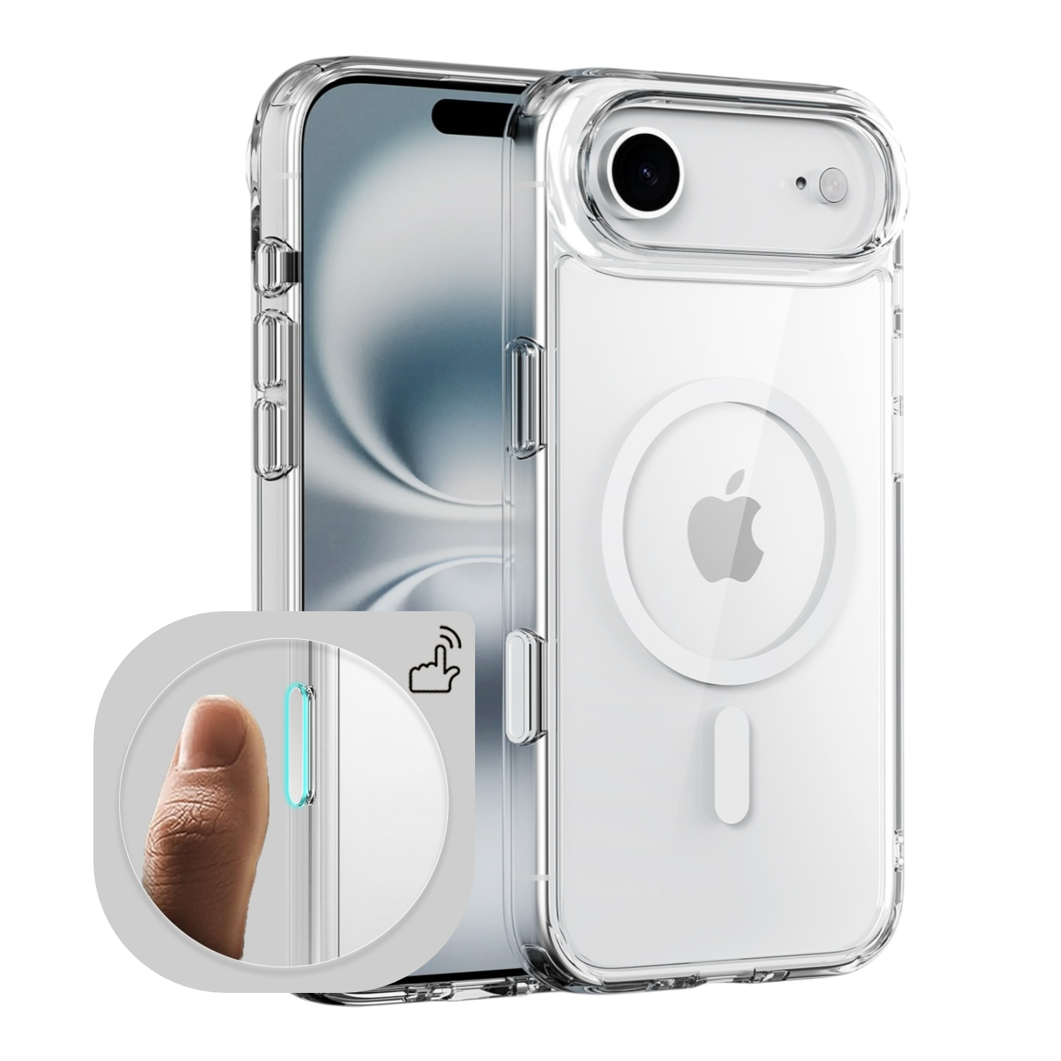 카메라 버튼 맥세이프 케이스 투명, 아이폰 에어