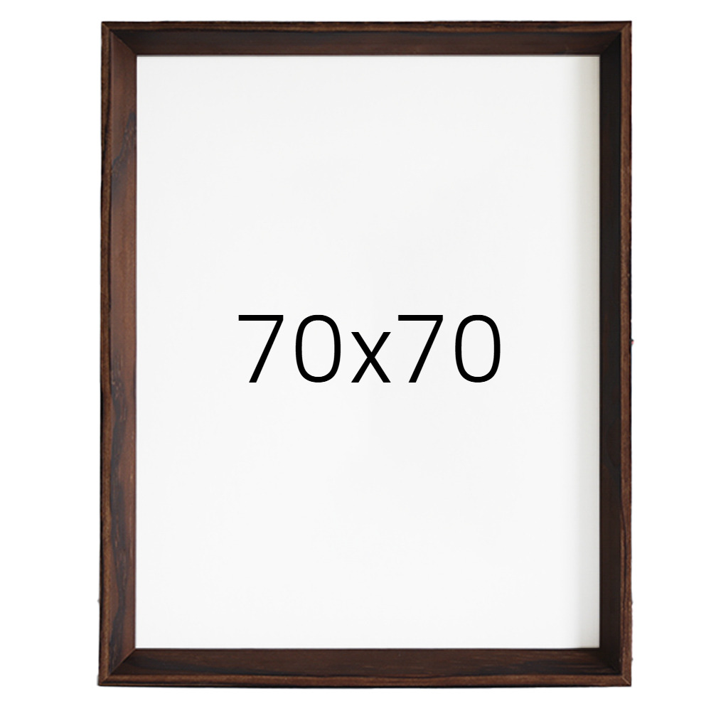 5mm트윈 원목액자 웨딩액자 그림 포스터 프레임 인테리어 70x70 700x700mm, 버닝 - 상품 이미지