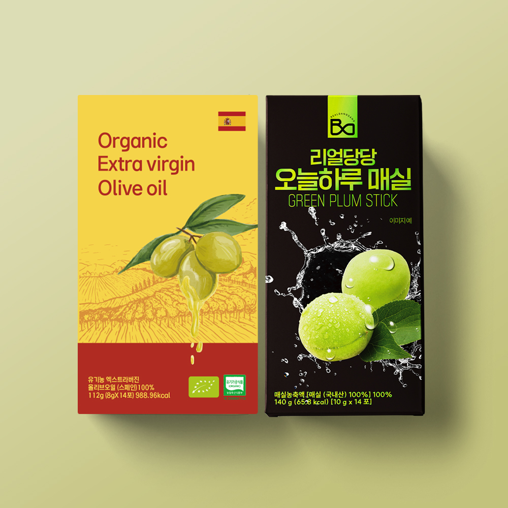 리얼당당 무설탕 매실 10g 14포 + 유기농 엑스트라버진 올리브오일 8g 14포