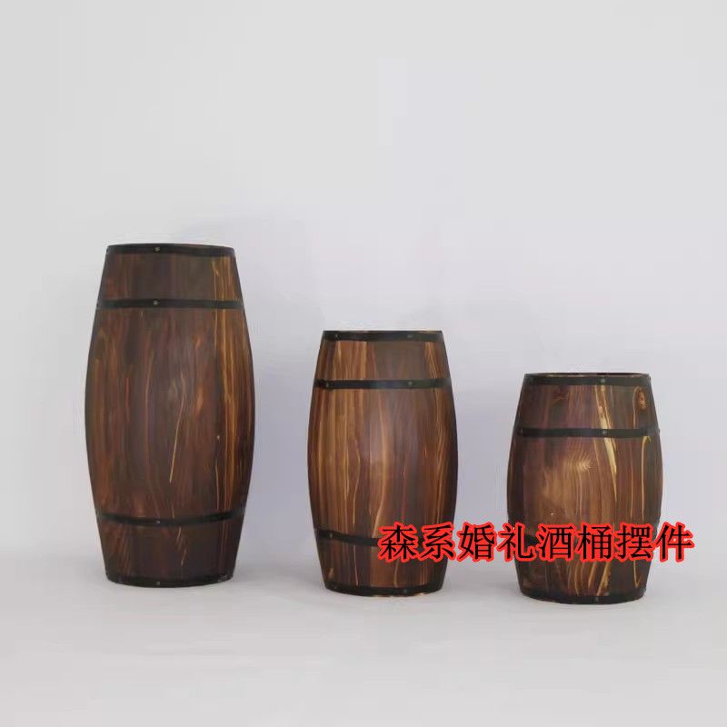 오크통 맥주통 원목 높이 굵은 추가 하이 인테리어 40cm - 상세 이미지 5