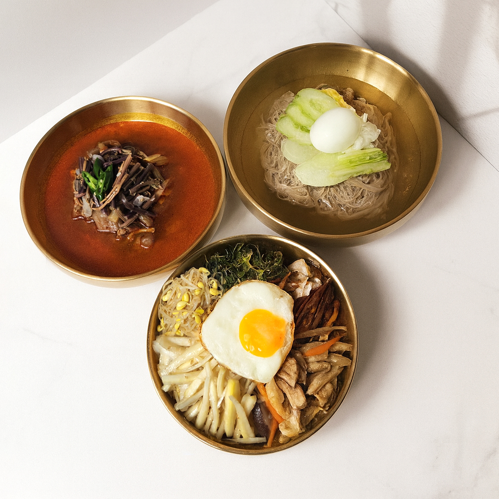 네오트리 티타늄 냉면그릇 비빔밥 국수 이중 스텐 냉면기 19cm, 골드 - 상세 이미지 5