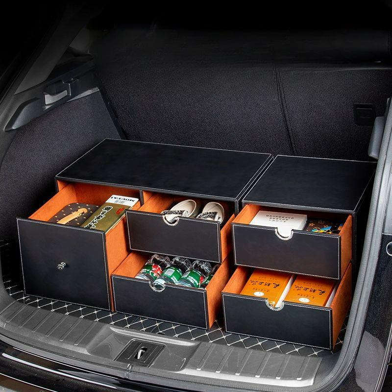 SUV 차량용 트렁크 정리함 수납함 자동차 수납박스 트렁크박스 쿨블랙 92cm