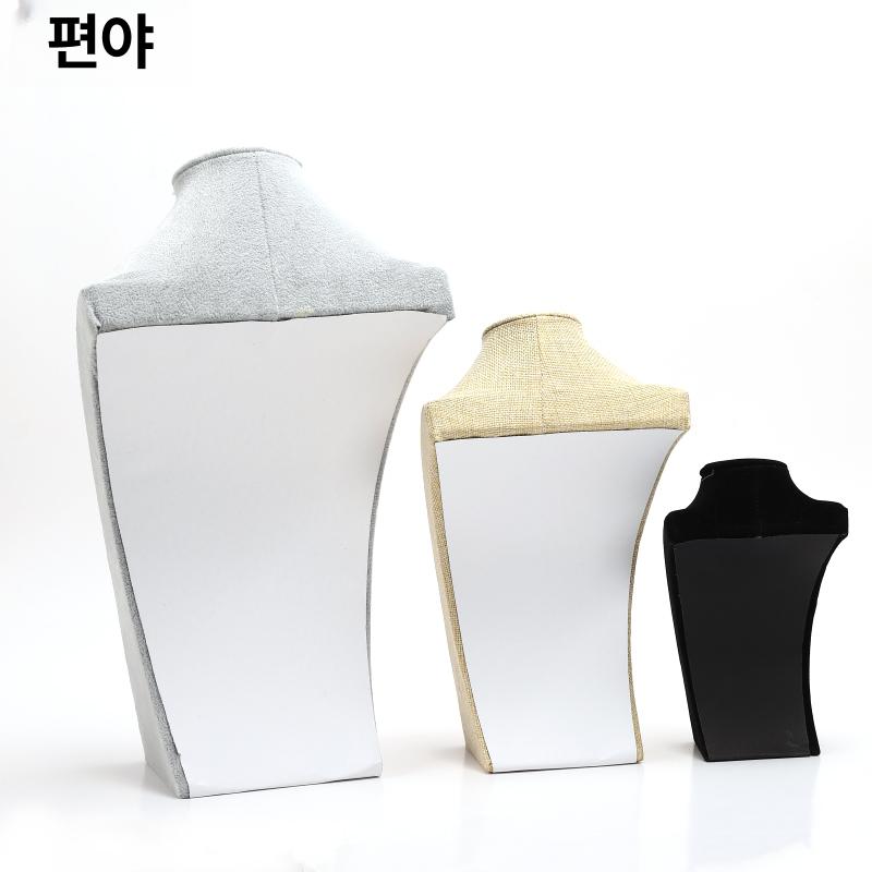 주얼리마네킹 귀금속 매장용 목걸이 진열 모델 마네킹 H자형 블랙벨벳 20cm - 상세 이미지 5
