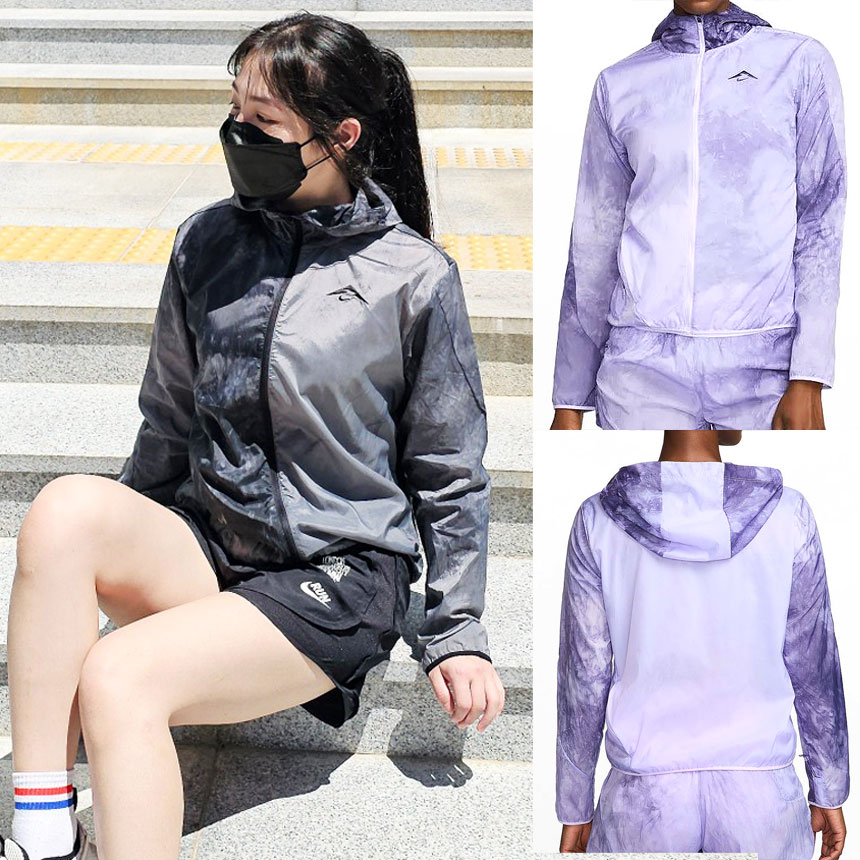 나이키 여성 크롭 초경량 방수 패커블 바람막이 러닝 마라톤 등산 자켓 FN6854블랙, S