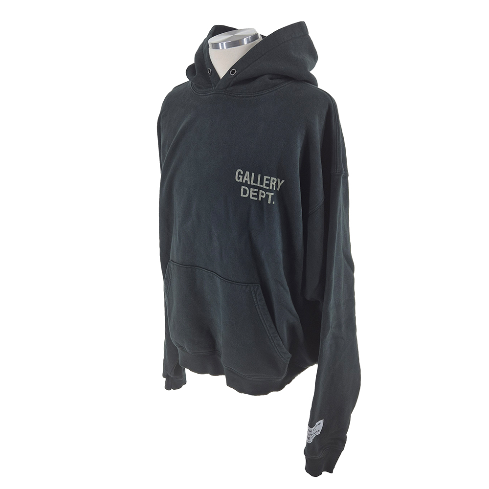 25SS 갤러리디파트먼트 90s GD 로고 후드 맨투맨 티셔츠 빈티지 블랙 GDLH 50025 - 상세 이미지 3