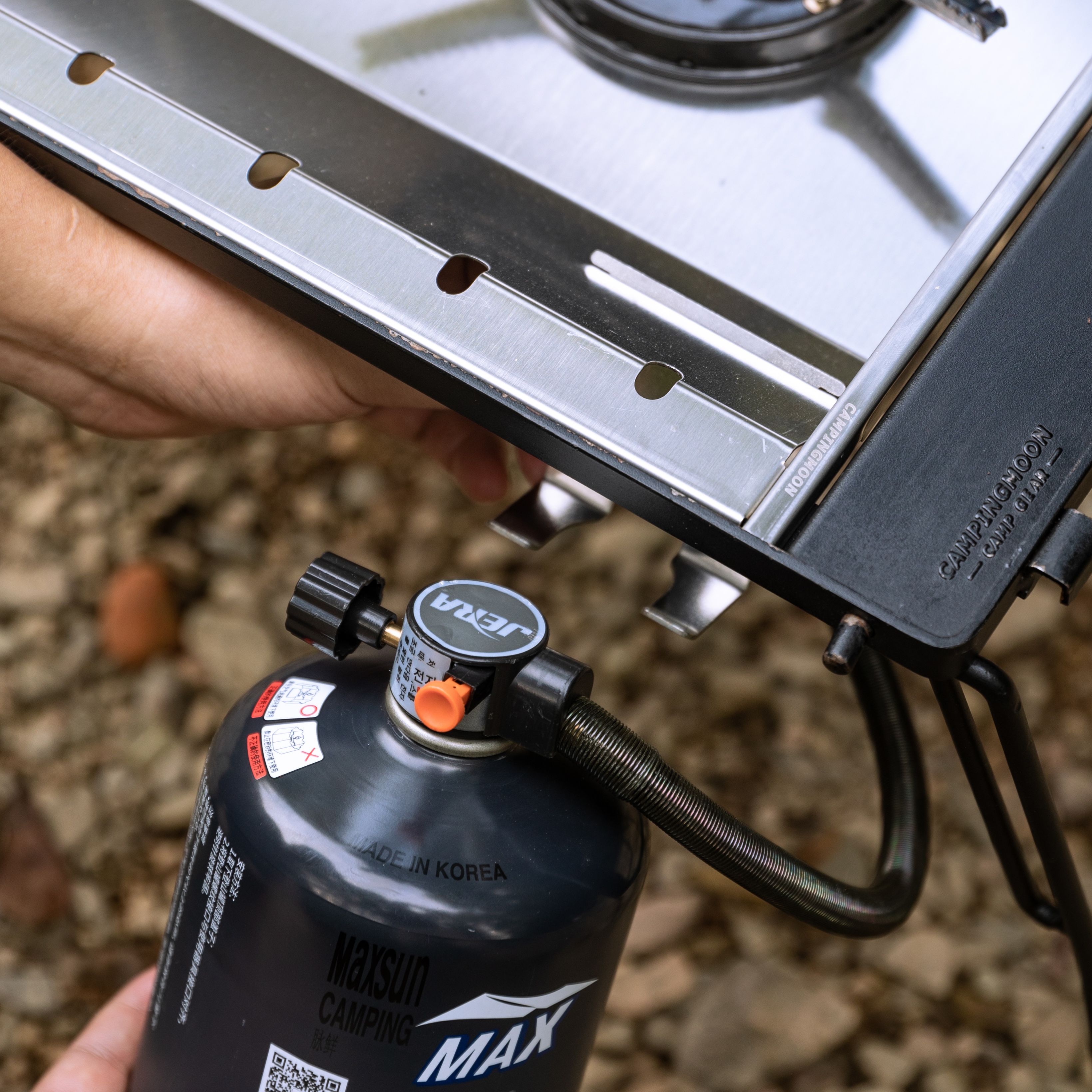 캠핑문 IGT 투버너 듀얼 플랫버너 플레이트 캠프원 제라 스토브 유닛 디럭스 CK-50PG