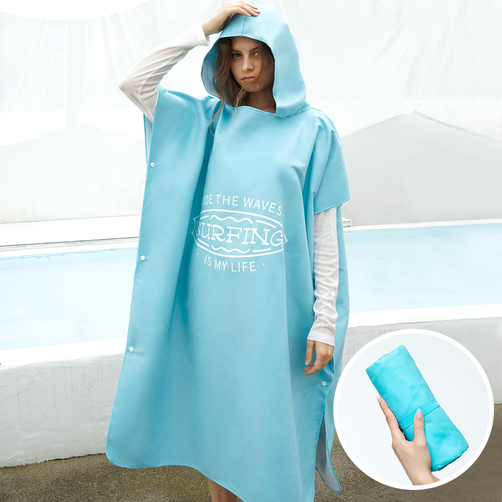 판초타월 비치가운 다이빙 서핑판초 수영복 민트