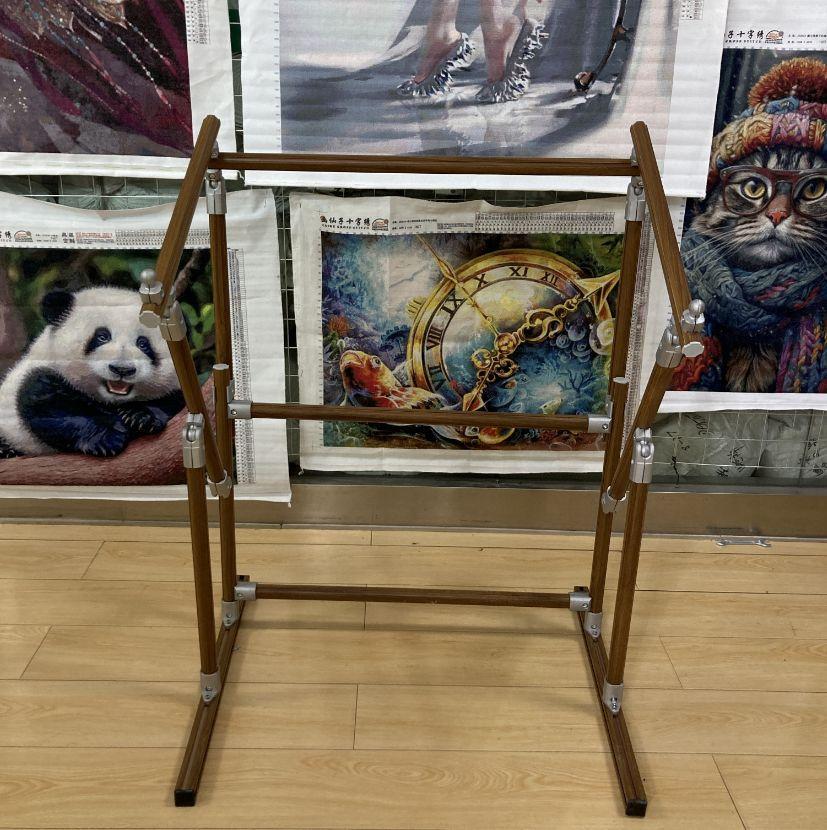 십자수 자수틀 받침대 스탠드 브라켓 나무 공방 자수 티크 50cm 3세대 - 상세 이미지 2