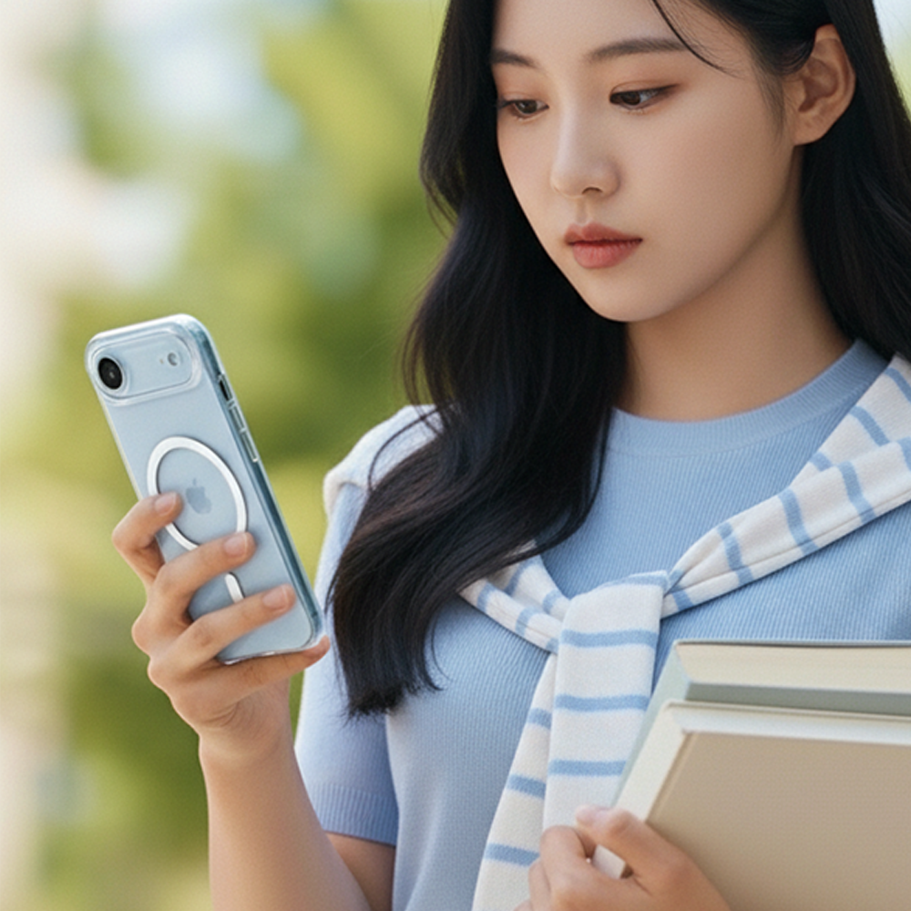 제로스킨 맥세이프 생폰 변색없는케이스 투명, 아이폰 에어 - 상세 이미지 5