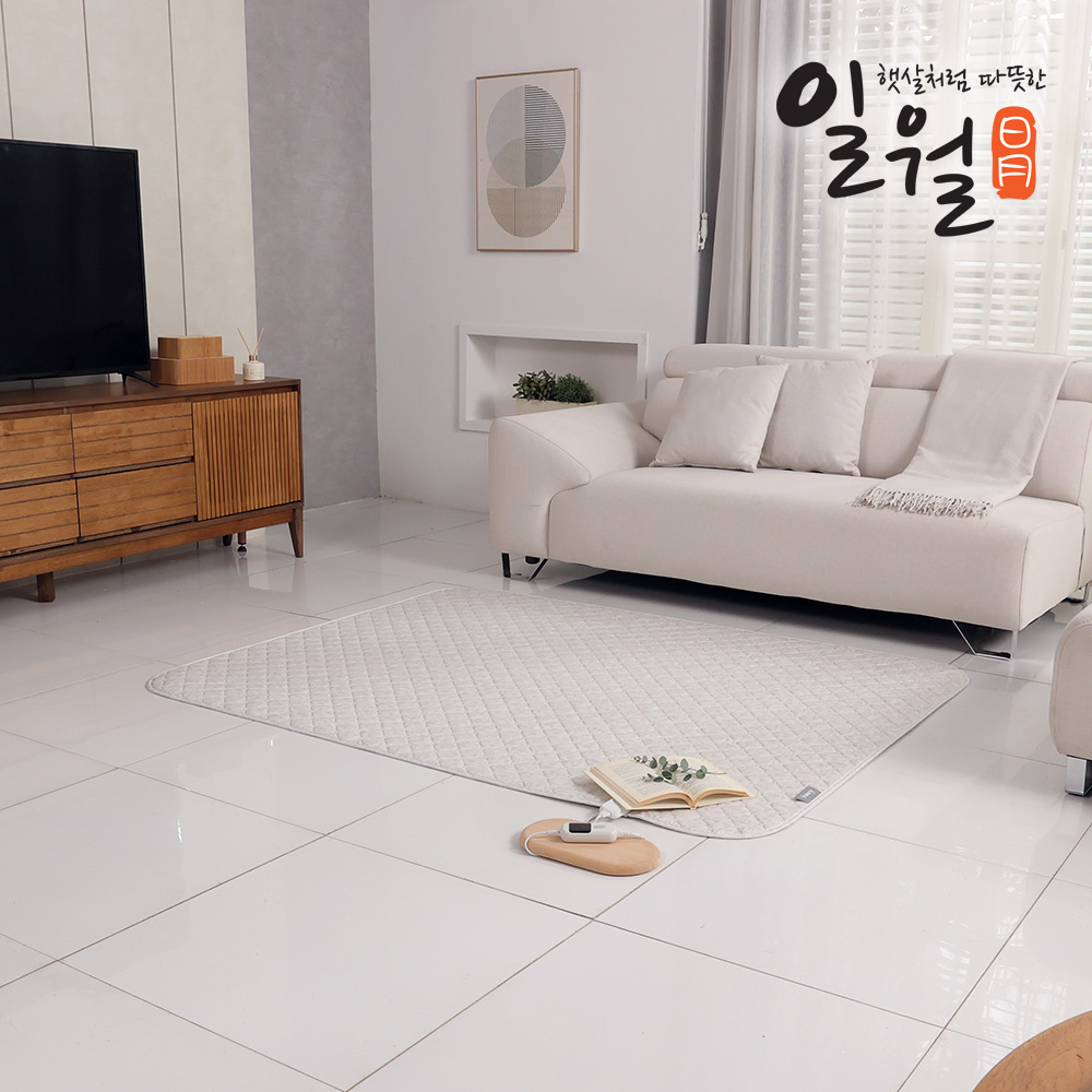 일월 전기매트 애쉬아이보리 초절전형 워셔블 탄소 카본매트 싱글