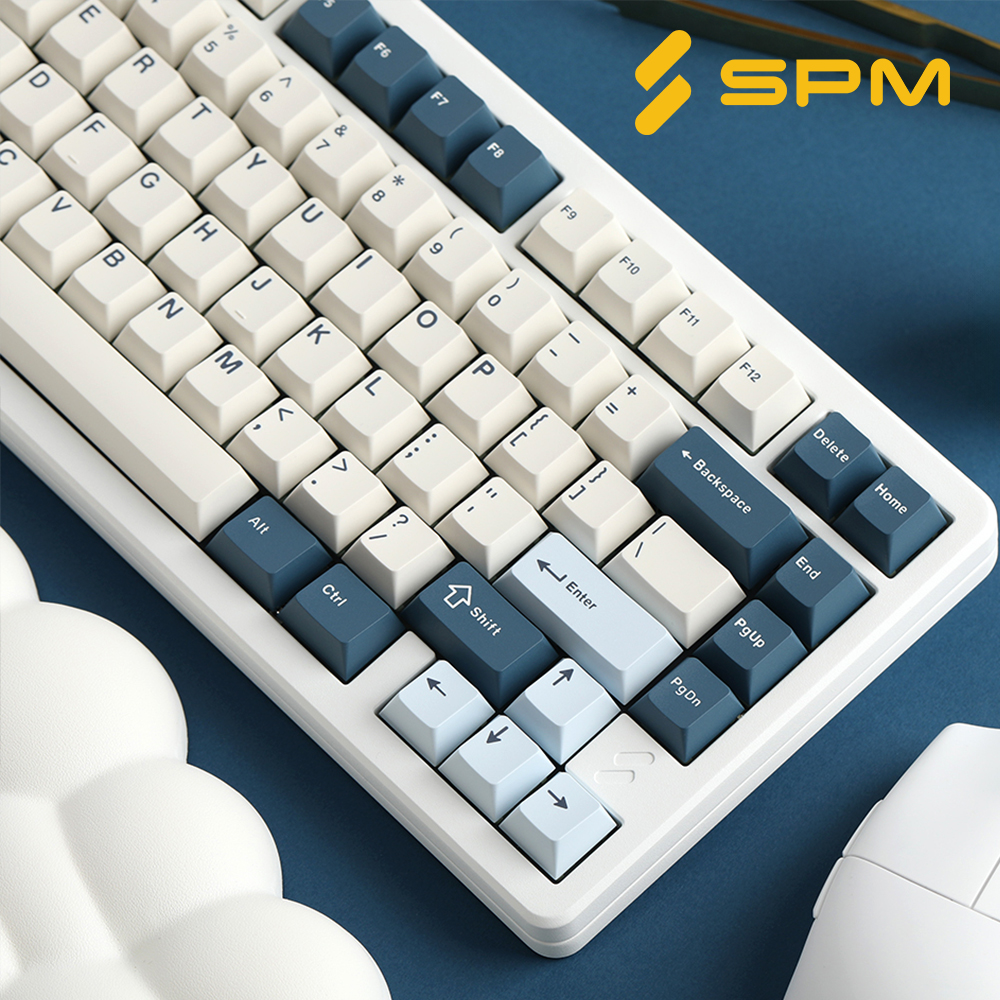 SPM PBT 기계식키보드 체리 키캡 3색 포터리블루 - 상품 이미지