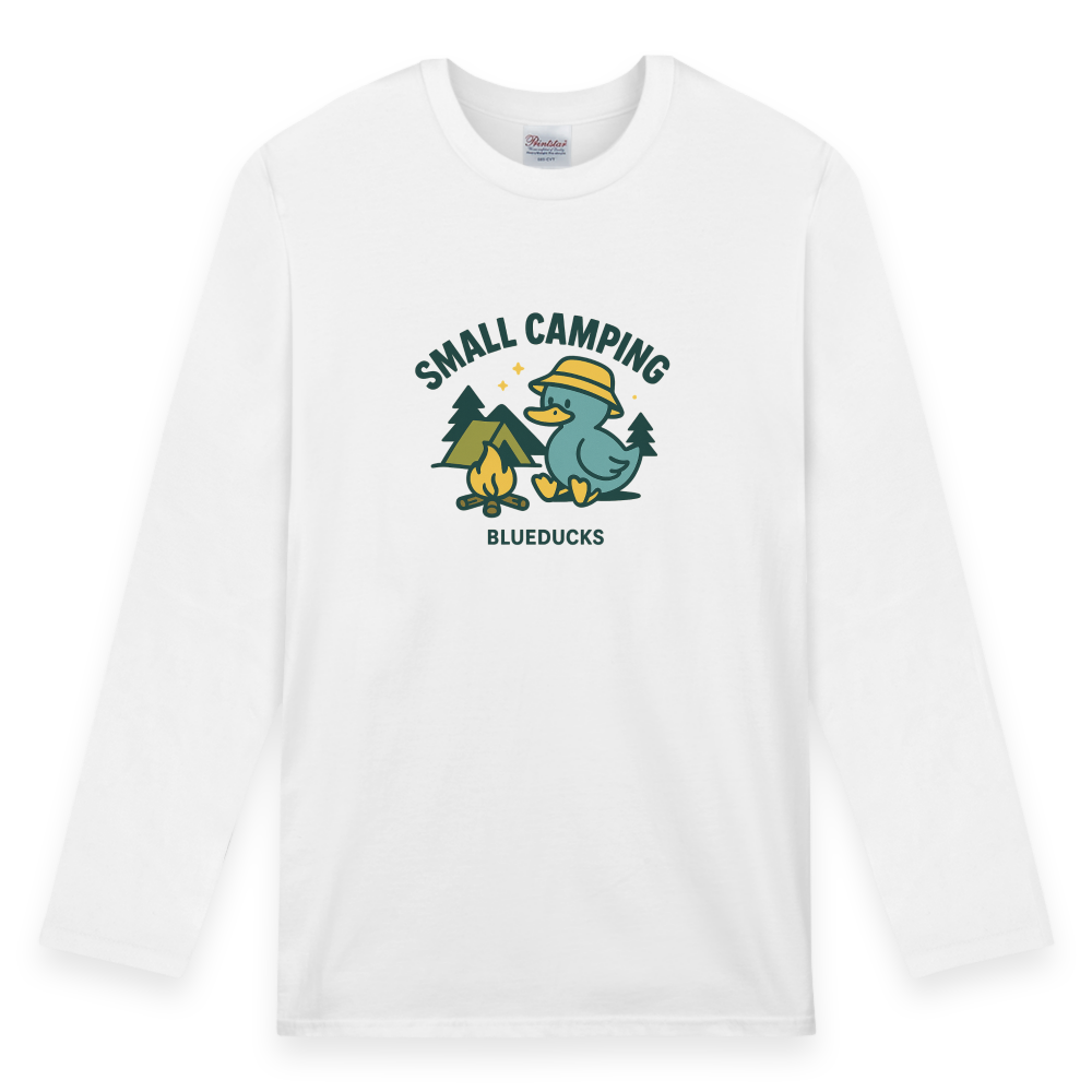 BLUEDUCKS _ 베이직 라운드 긴팔 티셔츠_Small Camping - 상세 이미지 2