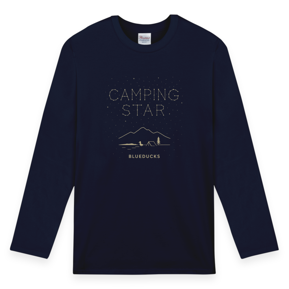 BLUEDUCKS _ 베이직 라운드 긴팔 티셔츠_Camping Star - 상세 이미지 2