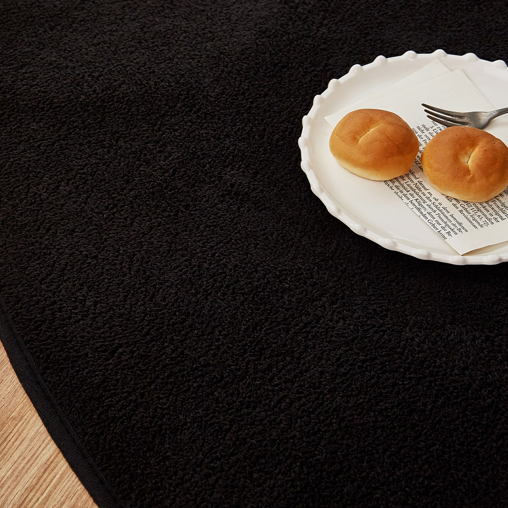 퍼보 롤리팝 러그 컬러 카페트 블랙, 사각형XS(100x150)