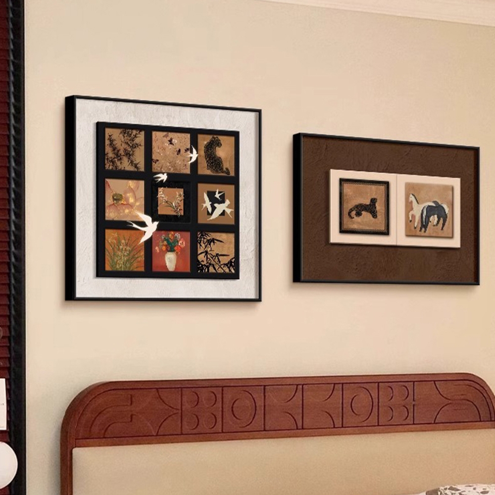 스타 앨범 거치 블랙 우드 결혼식 투명 프레임 웨딩 정사각형 30x40cm 알루미늄 합금 블랙 - 상세 이미지 3