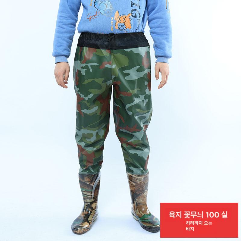 물바지 남성용 물장화 모내기바지 보강 바지장화 장화 전신 체험옷 해루질 갯바위장화 허벅지장화 블루75 실크 허리 길이 특가 38 - 상세 이미지 4