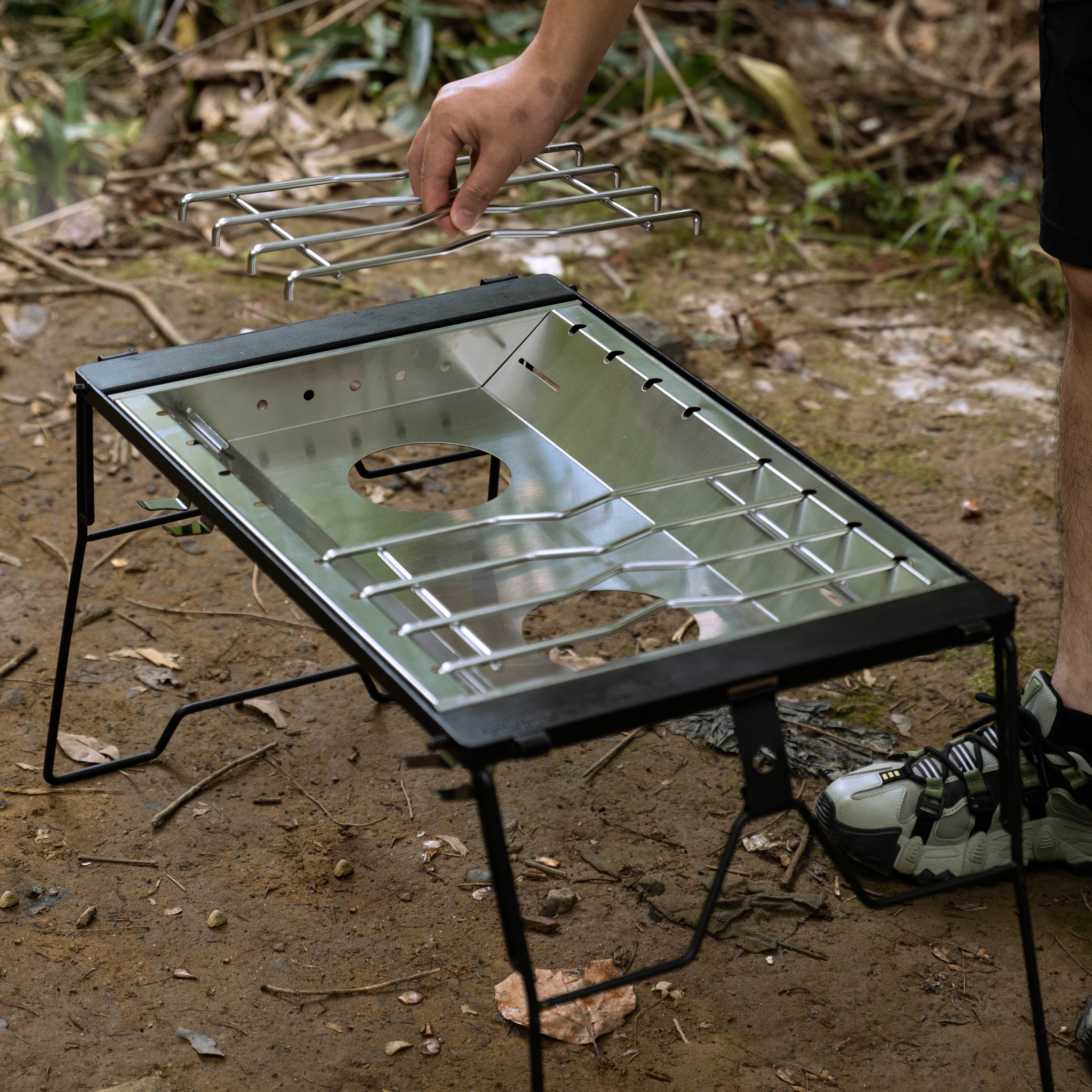 캠핑문 IGT 투버너 듀얼 플랫버너 플레이트 캠프원 제라 스토브 유닛 디럭스 CK-50PG