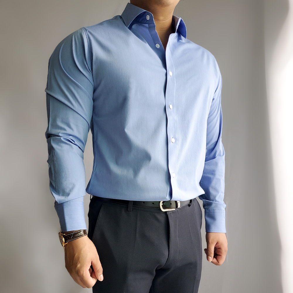 남자 머슬핏 셔츠 와이셔츠