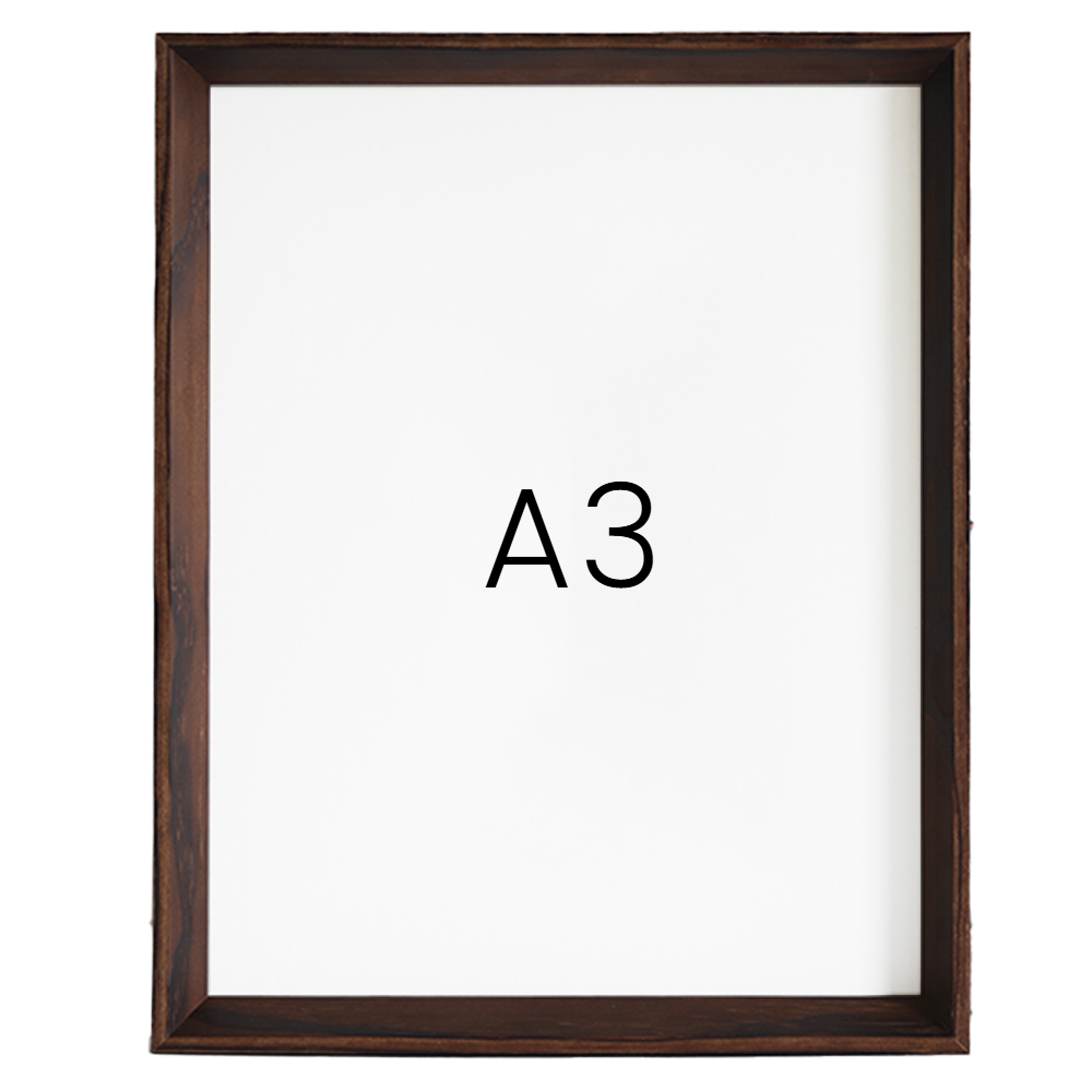 5mm트윈 원목액자 웨딩액자 그림 포스터 프레임 인테리어 A3 297x420mm, 버닝 - 메인 이미지