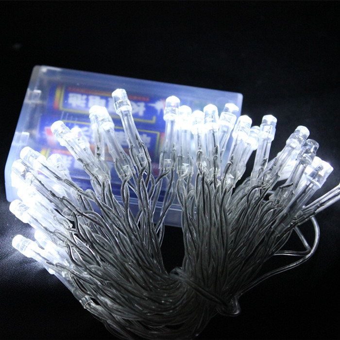 LED 건전지 전구 가정 인테리어 고정 와이어 검정선 유리창 와이어전구 led등 웜화이트 3m 20등 - 상세 이미지 3