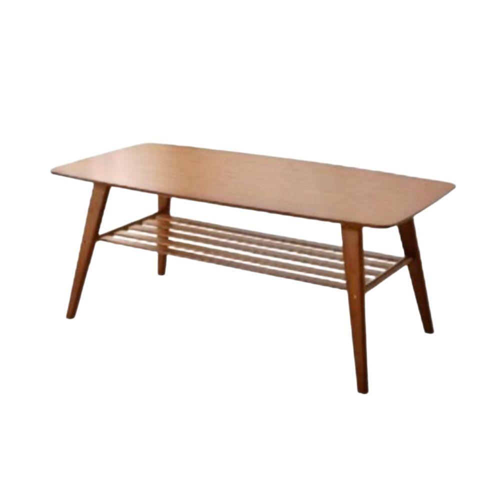 높은 소파 테이블 거실 커피 원목 탁자 식탁 접이식 가정용 브라운 2단 100x50x40cm - 상세 이미지 2