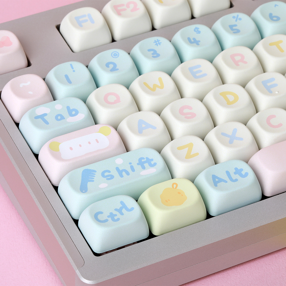 Soulcat PBT 기계식키보드 MOA 조약돌 예쁜 귀여운 염료승화 거품토끼 - 상세 이미지 3