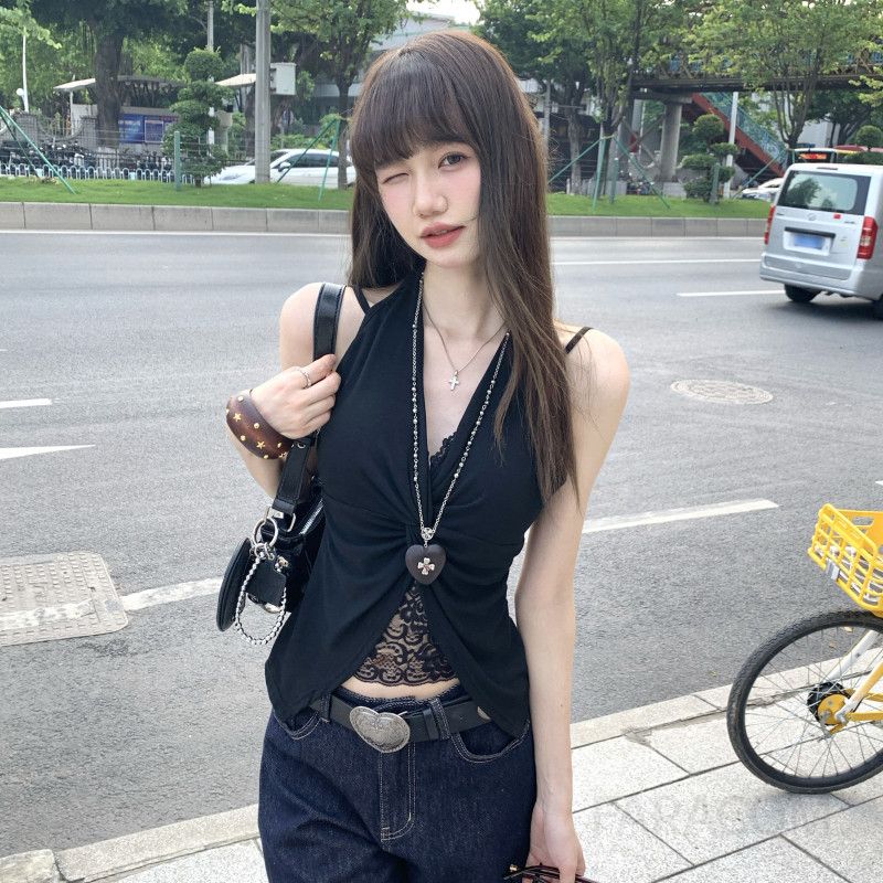 여성 여름 민소매 나시탑 캡내장으로 편안한 착용감 레이어드 가능 스타일리시한 골지나시 디자인 가슴 패드 포함 시원한 착용감 - 상세 이미지 2