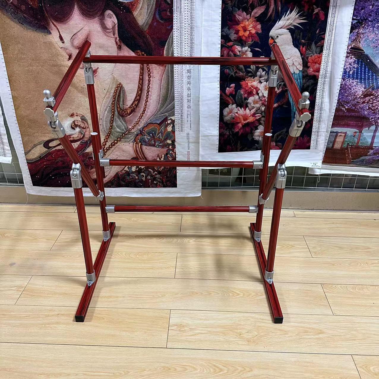 십자수 자수틀 받침대 스탠드 브라켓 나무 공방 자수 티크 50cm 3세대 - 상품 이미지