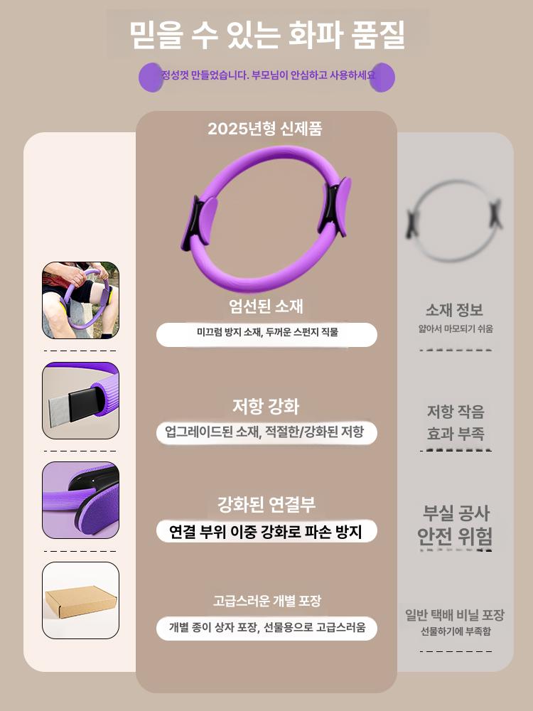 허벅지 근육 운동기구 내전근 괄약근 엉덩이 근력 골반 퍼플 6.5kg - 상세 이미지 3