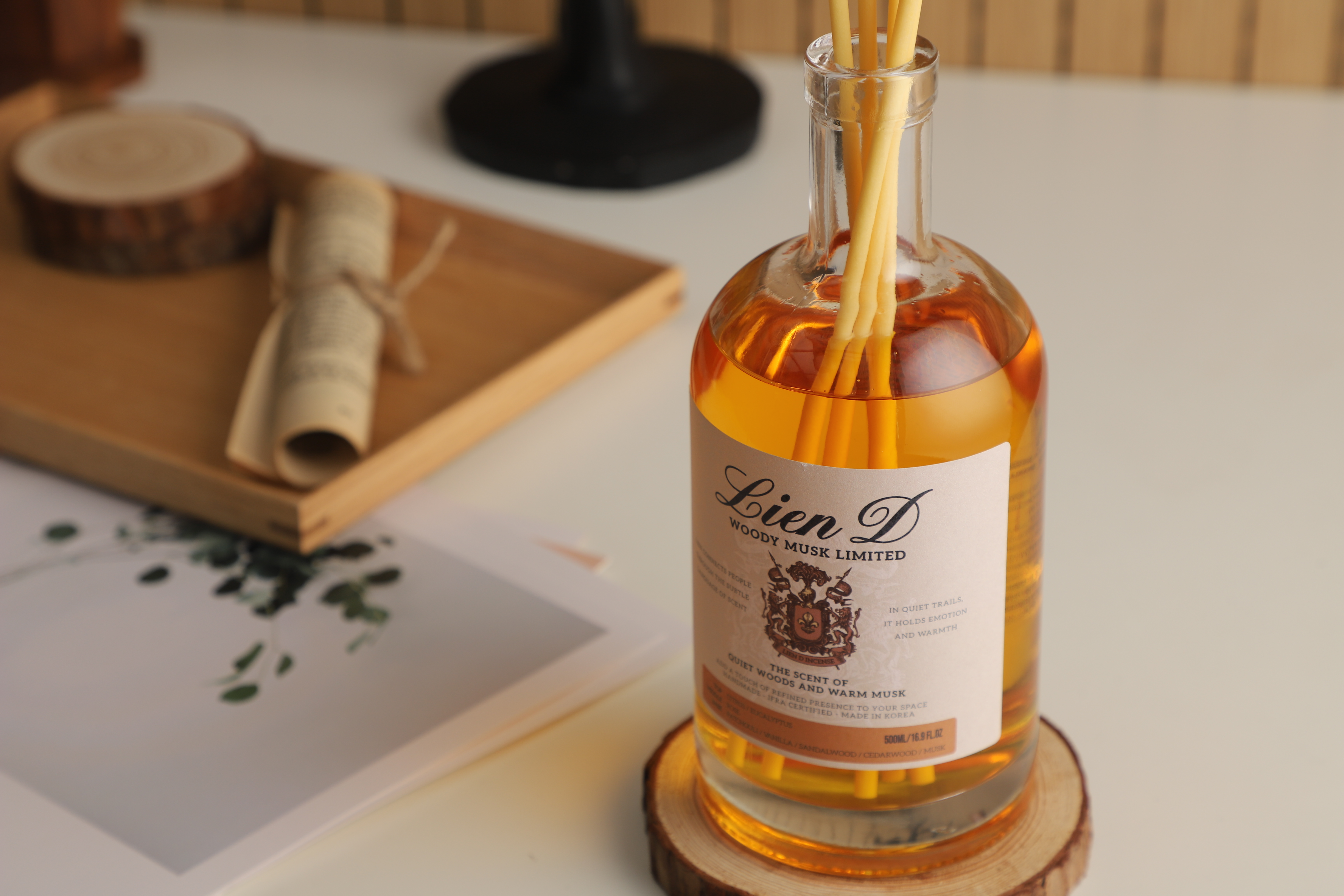 리앙디 대용량 위스키 디퓨저 500ml 우디머스크 집들이 인테리어 선물 - 상세 이미지 3