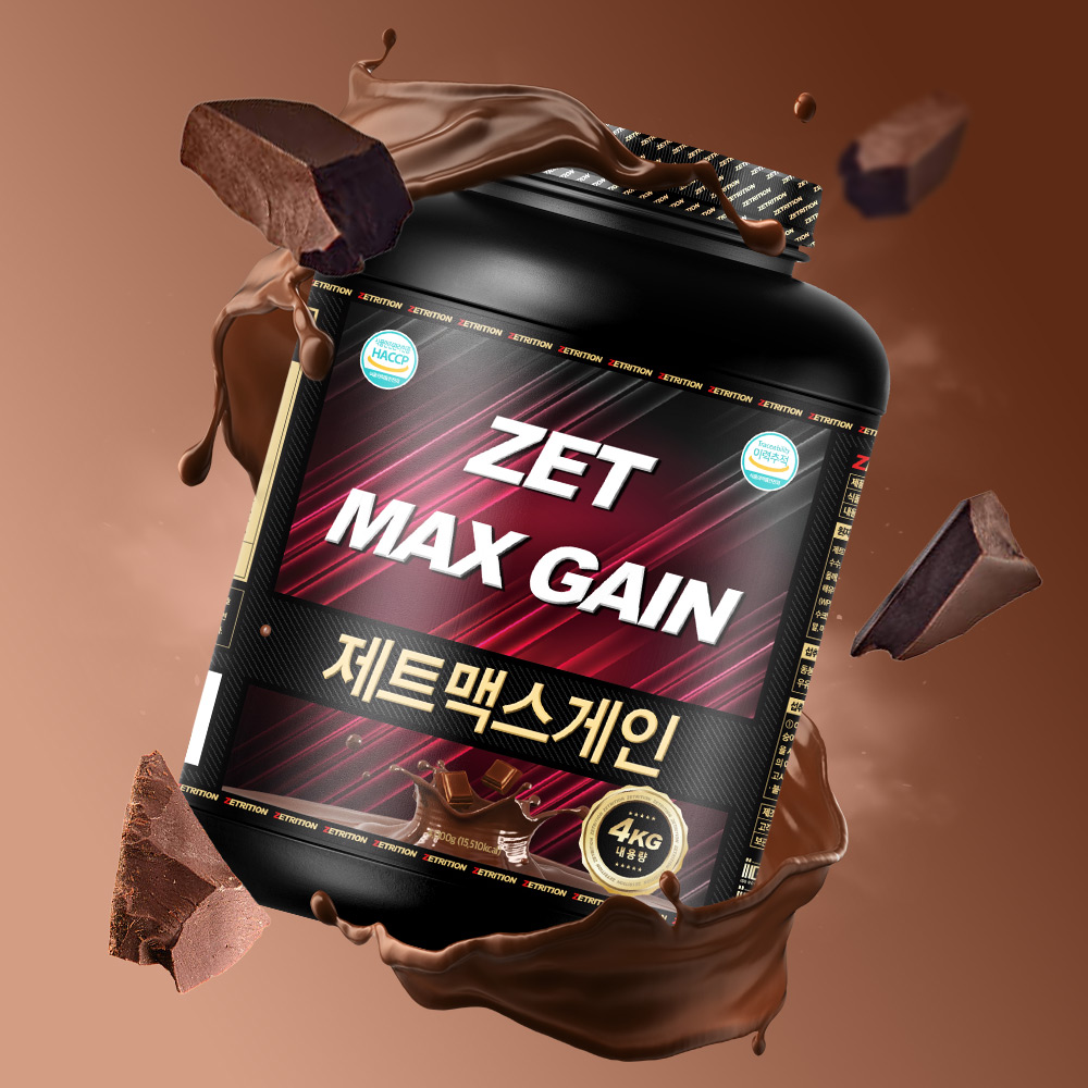 제트리션 제트맥스게인 4kg 초코 천연 곡물 탄수화물 게이너 - 상세 이미지 2