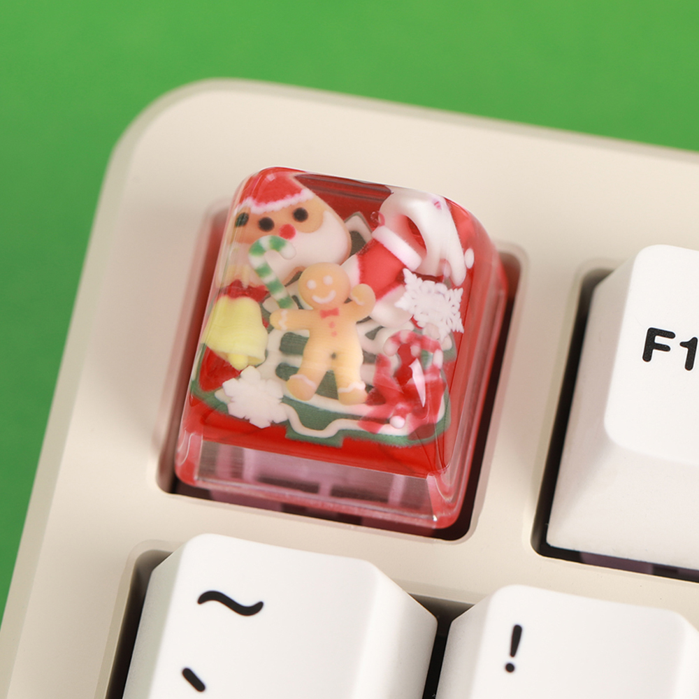 OSHID 포인트 아티산 레진 ESC 크리스마스 키캡 쿠키