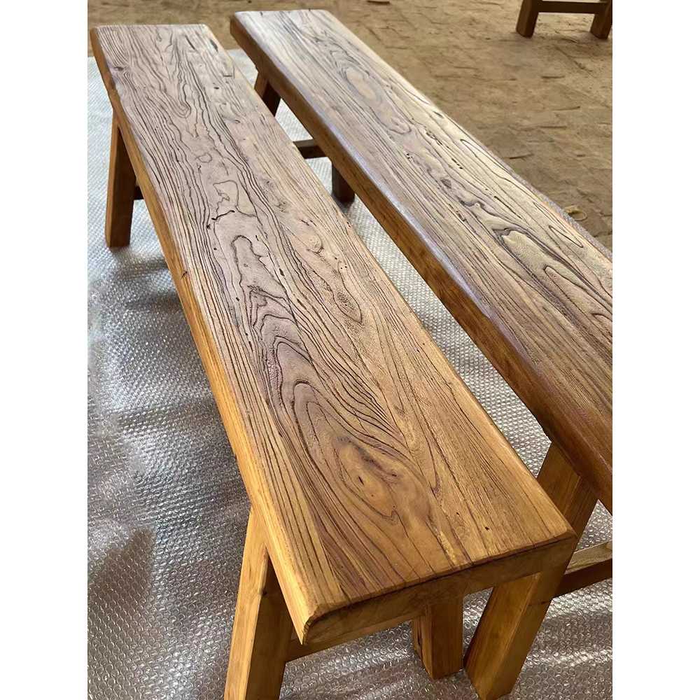 고재 벤치 야외 정원 인테리어 빈티지 원목 의자 120x26x45cm - 상세 이미지 3