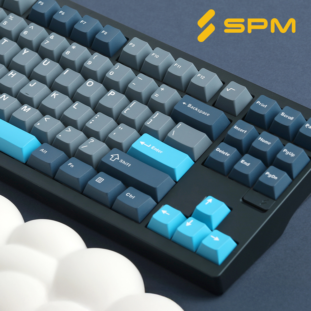 SPM PBT 기계식키보드 체리 키캡 3색 오션블루 - 메인 이미지
