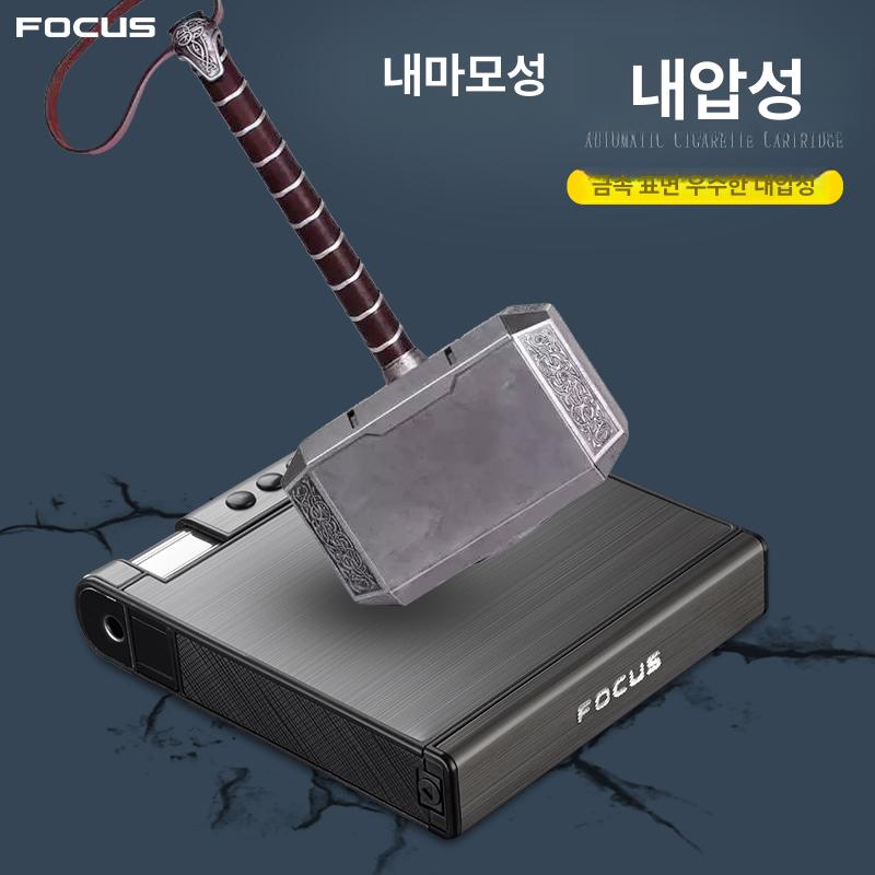 담배 케이스 라이터 일체형 선물용 슬라이드 고급 블랙 - 상세 이미지 3