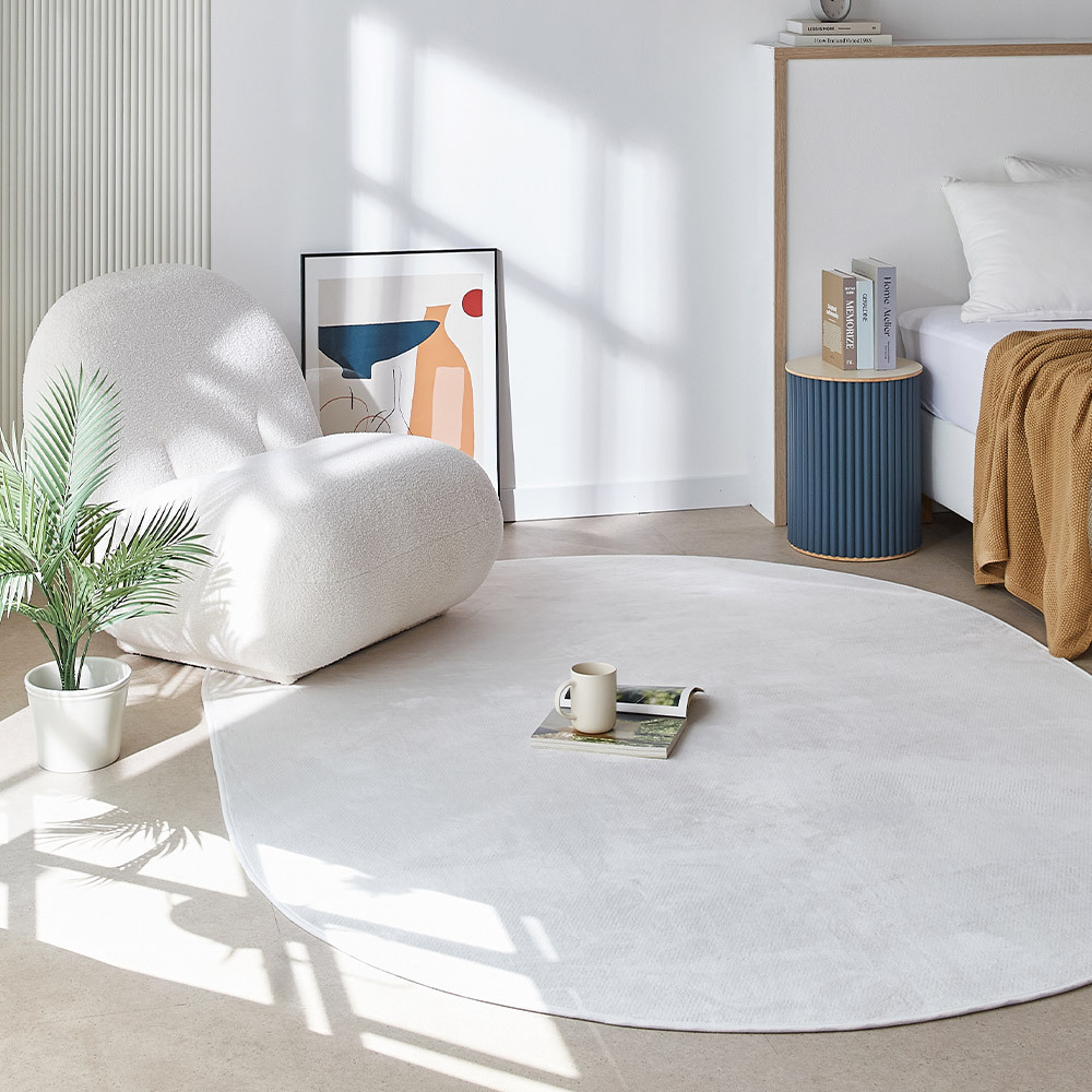 사은품행사중 퍼보 오피러스 방수 러그 발수 사계절 카페트 소파패드 베이지, 타원형200x300