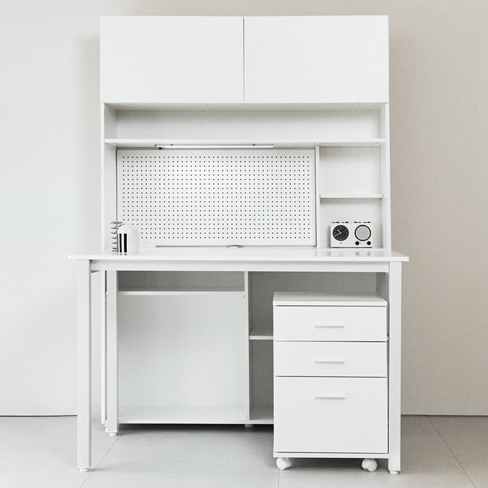 (새해EVENT)스카이&포커스 테이블 서재 데스크 일자형 책상세트 책장+책상 800 SET, 자작엣지